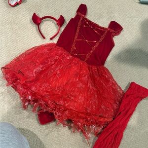 Spirit Halloween large girls devil costume